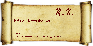 Máté Kerubina névjegykártya